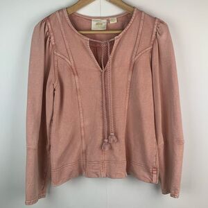 Maeve Pink V-Neck Sweater/Sweatshirt